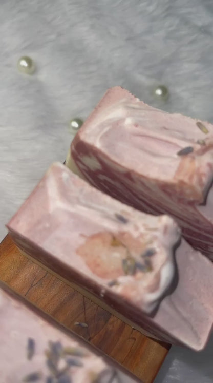 Manjistha cold process soap with luvender essential oil